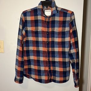 Blue and orange flannel size, sz small